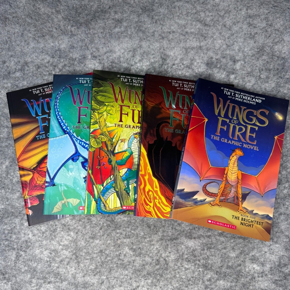 Wings of Fire The Graphic Novel Books Set Dragonet Prophecy Lost Heir Vol 1-5